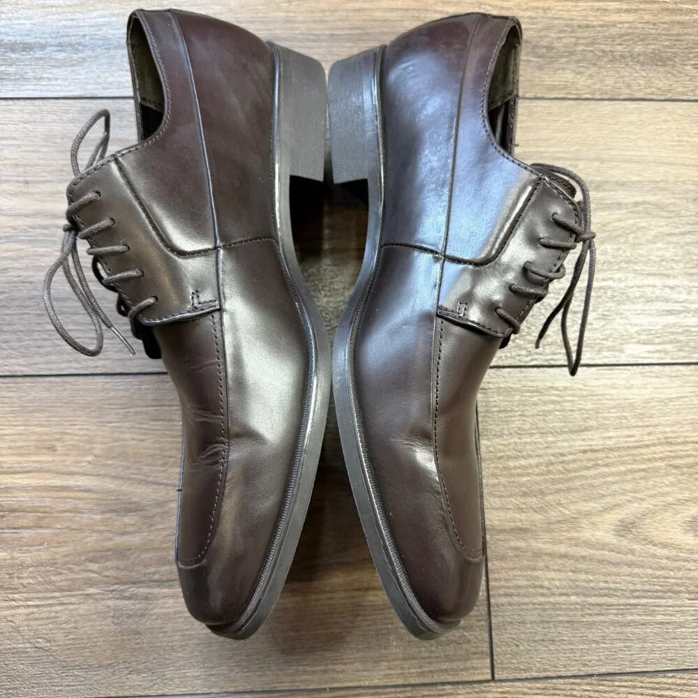 Calvin Klein Leather‎ Oxford Dress Shoes Men's Size 11M Elroy Derby Formal Brown